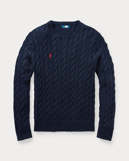 Maglione Classico in Cotone Intrecciato